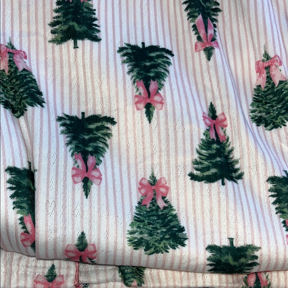 Women’s pink bow Christmas tree pajamas - Picture 11 of 12